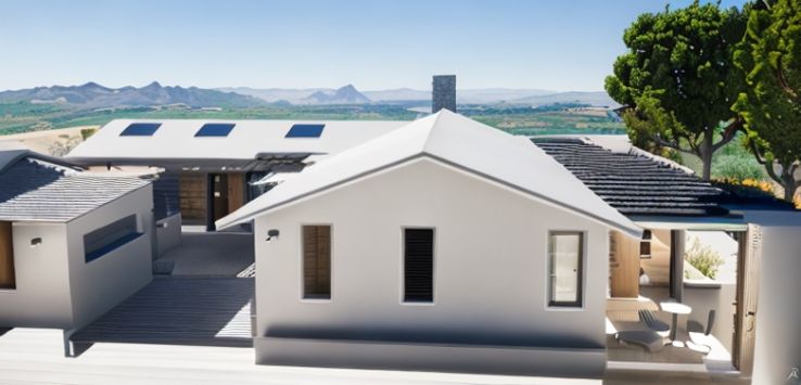 Realistic visual of the same house generated with AI from the sketch